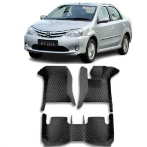 Floor Mats for Etios  - black