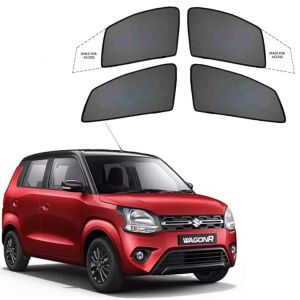 Premium Fix type SunShade Curtain For WagonR   - Black