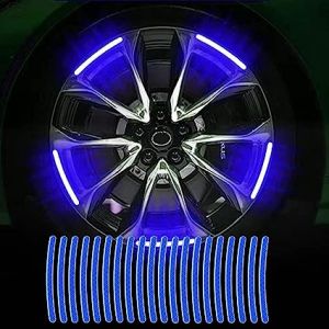 Reflective Car Wheel Rim Stickers - blue 