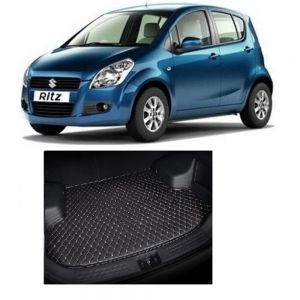 7D Car Trunk/Boot/Dicky PU Leatherette Mat for Ritz  - Black