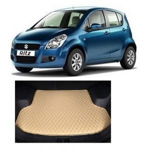 7D Car Trunk/Boot/Dicky PU Leatherette Mat for	Ritz  - Beige