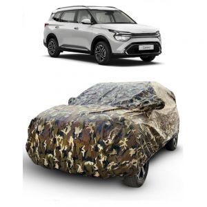 Waterproof Car Body Cover Compatible with Carens with Mirror Pockets (Jungle Print)
