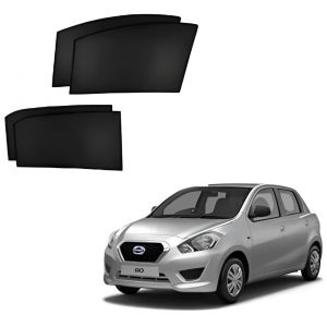 Premium Fix type SunShade Curtain For Datsun Go  - Black