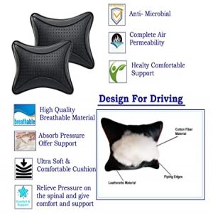 Premium Dolphin Neck Rest Neck Supporters Pillow Cushion for All Cars - black