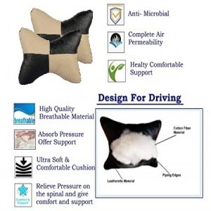 Premium Neck Rest Neck Supporters Pillow Cushion Square Chess Design for All Cars