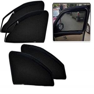 Premium Magnetic Curtain with Zipper for Etios Cross  - Black