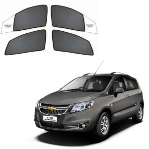 Premium Fix type SunShade Curtain For Sail Hatchback  - Black